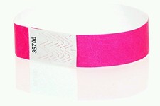 256cm Neon Rosa Tyvek Braccialetti, Carta Polsini, Polsini Per Eventi