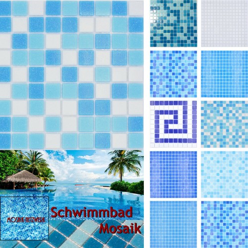 Mosaico piscina vetro - piscina, in
