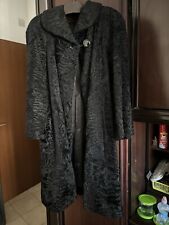 Pelliccia di astrakan nera taglia S-M