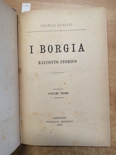 Borgia racconto storico vol - storico,