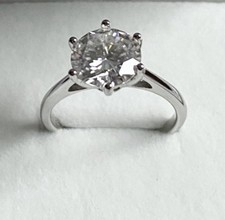 Anello Solitario Argento