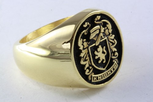 Anello con stemma - con, cavalieri