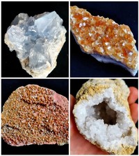 LOTTO Minerali Naturali Collezione Gemme Cristalli Grezzi AUTENTICI