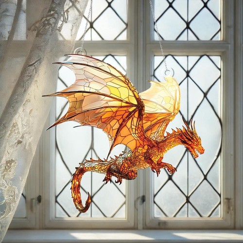 Dragon fantasy suncatcher - dragon,