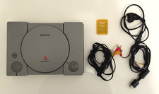 CONSOLE Playstation 1 + 2 cavi video + memory card + cavo alimentazione PAL