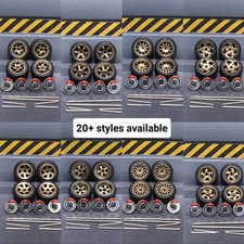 1/64 STAMPATO IN 3D PER RUOTE CALDE DOGANA - OTTONE VERNICIATO - RUOTE DISCHI PNEUMATICI ASSI