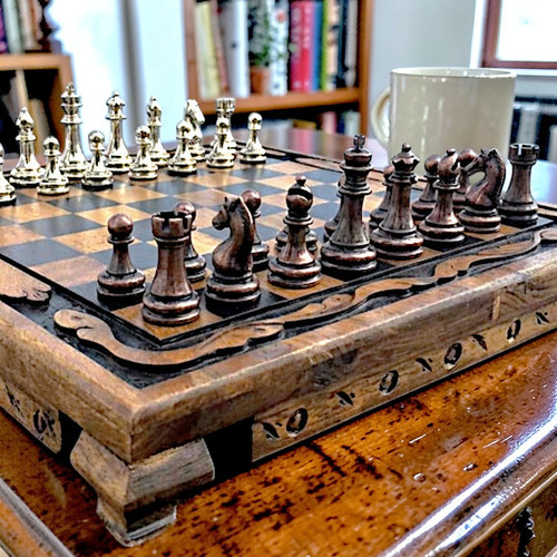 Set scacchi vintage - , scacchiera