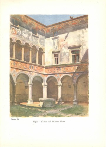 Teglio palazzo besta - palazzo, cortile