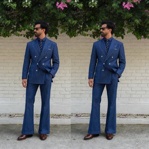 Tuta uomo denim - , blu