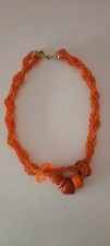 Collana perline arancio