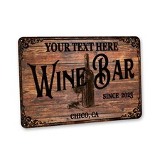 Insegna personalizzata wine