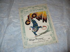 SPARTITO MUSICALE CLOWN MARIO BARBIERI ALLEGRO BIZZARRO 1929 DE BERNARDI CIRCO