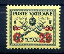 VATICANO -  1931 c. 25 su 30 "giallino"  NUOVO  *  MH