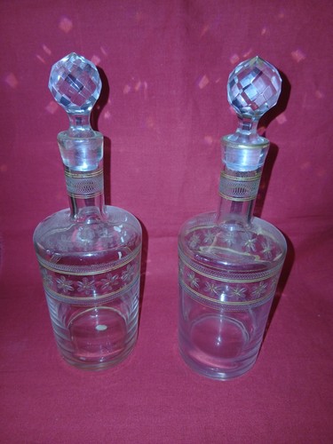Paire carafes louis cave - carafes, st