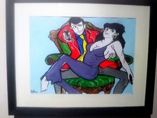 Quadro Lupin & Margot Pop Art Dipinto A mano 