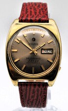 Orologio Roamer Mustang Indianapolis D+D automatico giorno e data da uomo placcato oro