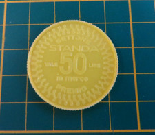 GETTONE IN PLASTICA ANNI '70 - STANDA - VALE 50 LIRE IN MERCE / PREMIO