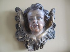 Antico angelo putti intagliato