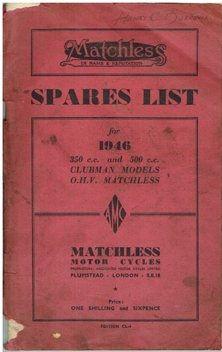 Matchless 350cc g3l 500cc - 350cc,