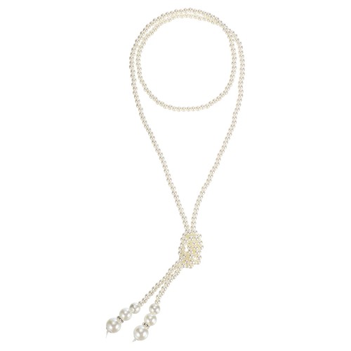 Collana lunga perle finte 47 - perle, finte,