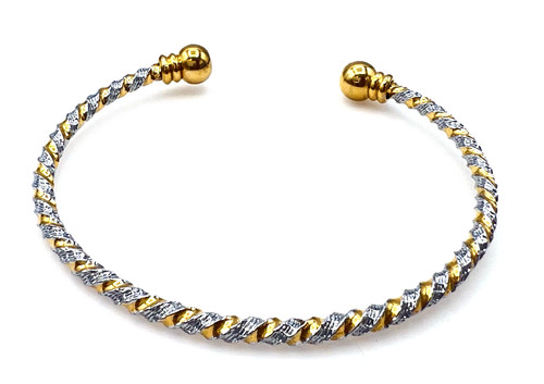 Bracciale ritorto bicolore