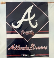 Bandiera Atalanta Braves 27”x37” bandiera verticale nuova Wincraft USA
