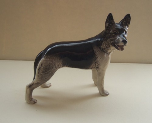 Vintage ceramic alsatian - ceramic,
