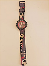 Orologio educativo nero da bambino Flick Flack cross con palloni calcio