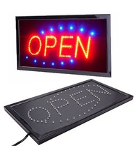 Insegna Luminosa A Led Con Scritta Open Per Vetrina Negozio Bar Ristorante