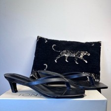 Tony Bianco Topazio Sandalo Nero Como infradito tacco a gattino punta aperta misura 8,5