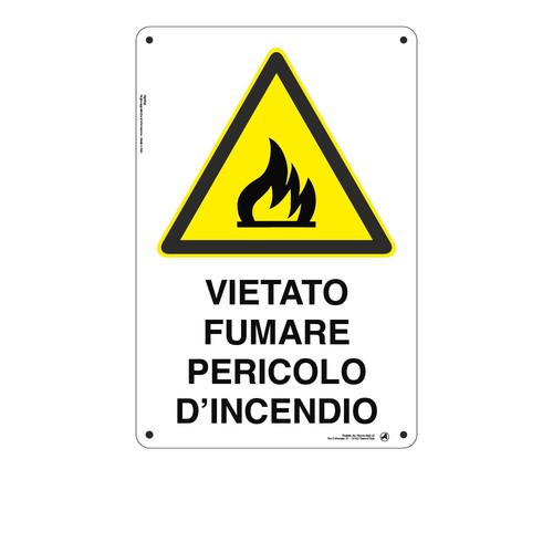 Cartello alluminio vietato - cartello, in