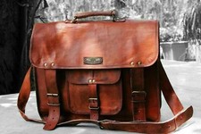 Borsa GVB Full Grian Leather Bag Vintage Messenger Uomo Borsa Laptop Scuola Case