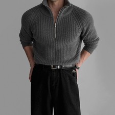 Maglione uomo zip invernale