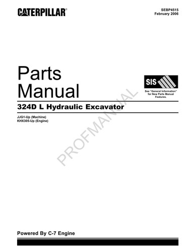 Catalogo ricambi escavatore