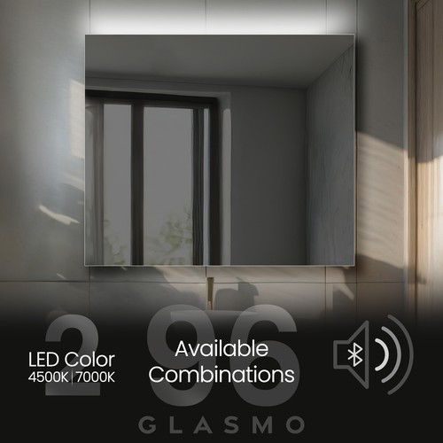 Specchio bagno illuminato con