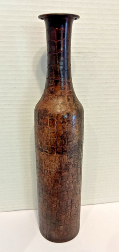 Vaso bronzo metallo fiori
