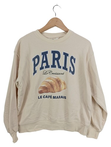 Felpa bambina beige paris - felpa,