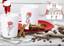 Set 2 tazzine con cucchiaini in ceramica Boy & Girl