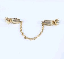 Clip per cardigan floreale clip maglione tono oro