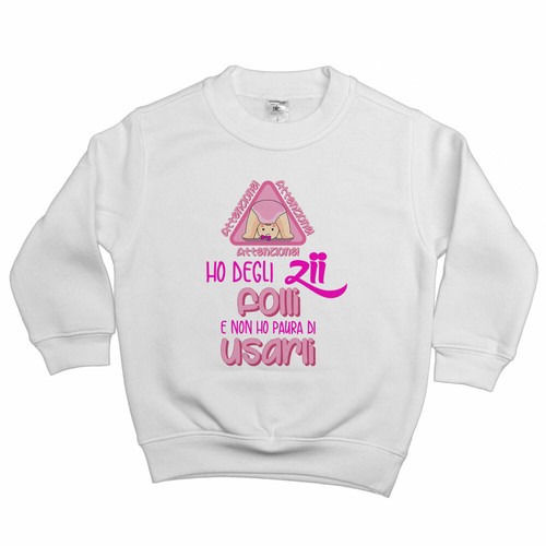 Felpa bambina attenzione - , ho