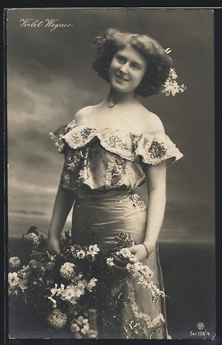 Cartolina attrice violet - cartolina,