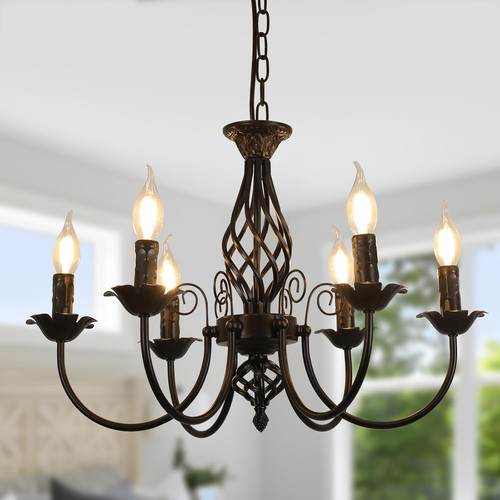Lampadario sospensione nero 6 - nero,