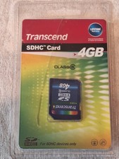 Scheda SD Transcend nuova ancora nella confezione originale aperta da 4GB!