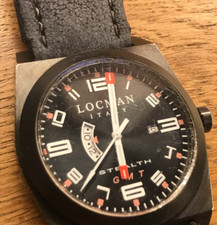 Locman Stealth Watch 200 GMT Titanium & Steel Mens 43mm Italy USATO