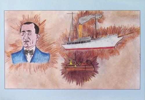 Cartolina marconi guglielmo - marconi,