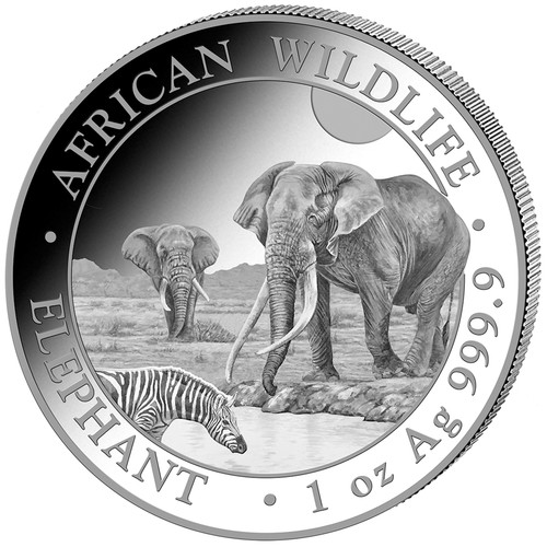 Moneta argento elefante fauna