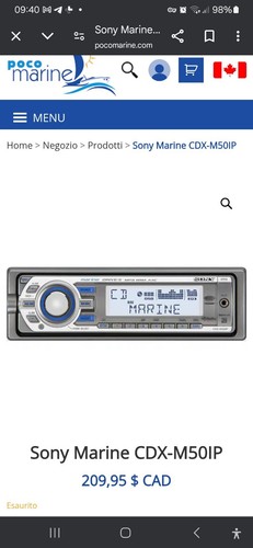 Sony cdx m50 marine - cdx-m50, am/fm