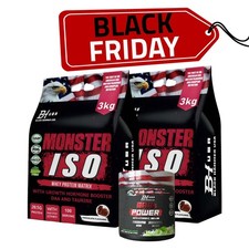 Black Friday | 2x Monster ISO Protein 3kg Cioccolato + EAAs Power | Black Hammer USA