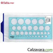 FARA Maschera Cerchi con 35 Cerchi - Cerchiometro da mm 1 a mm 35