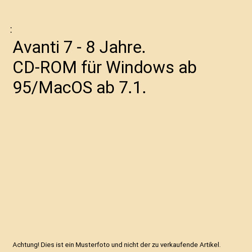 Avanti anni cd rom - 7, anni.